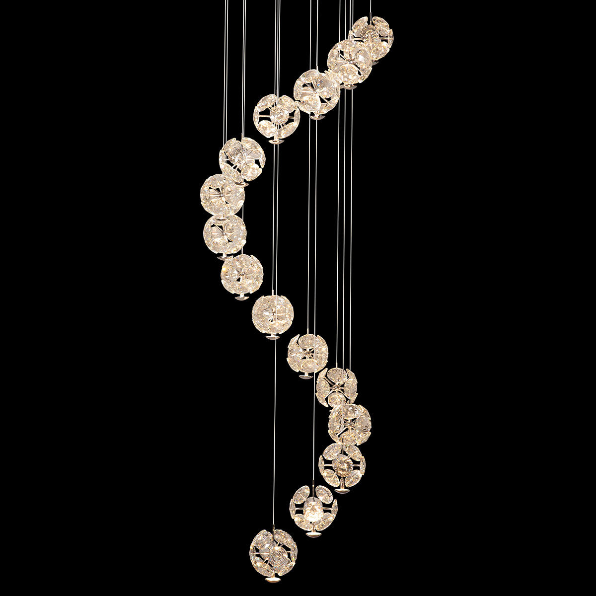 Astrid Crystal Dropper Cluster Pendant Light