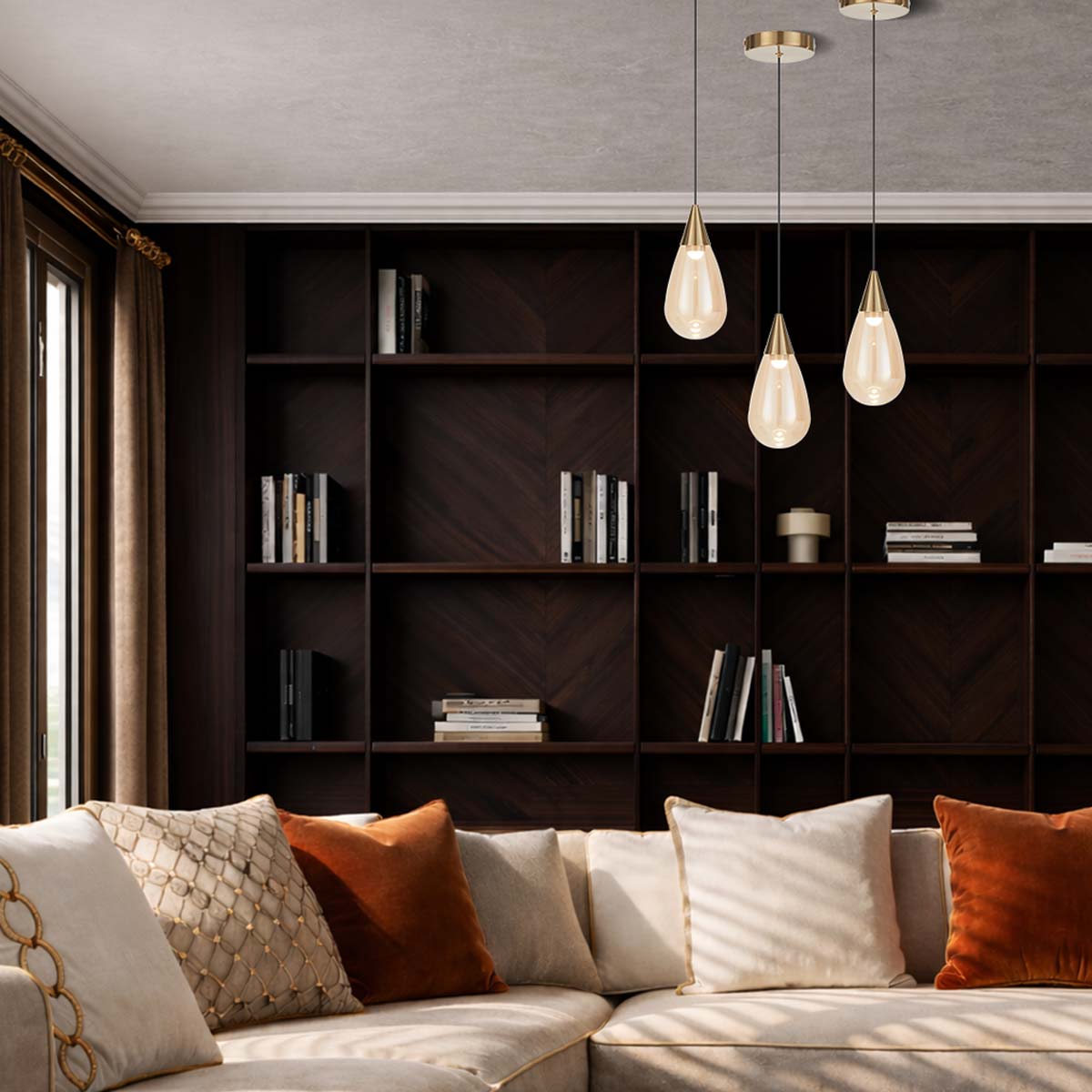 Atico Glass Drop LED Pendant Light