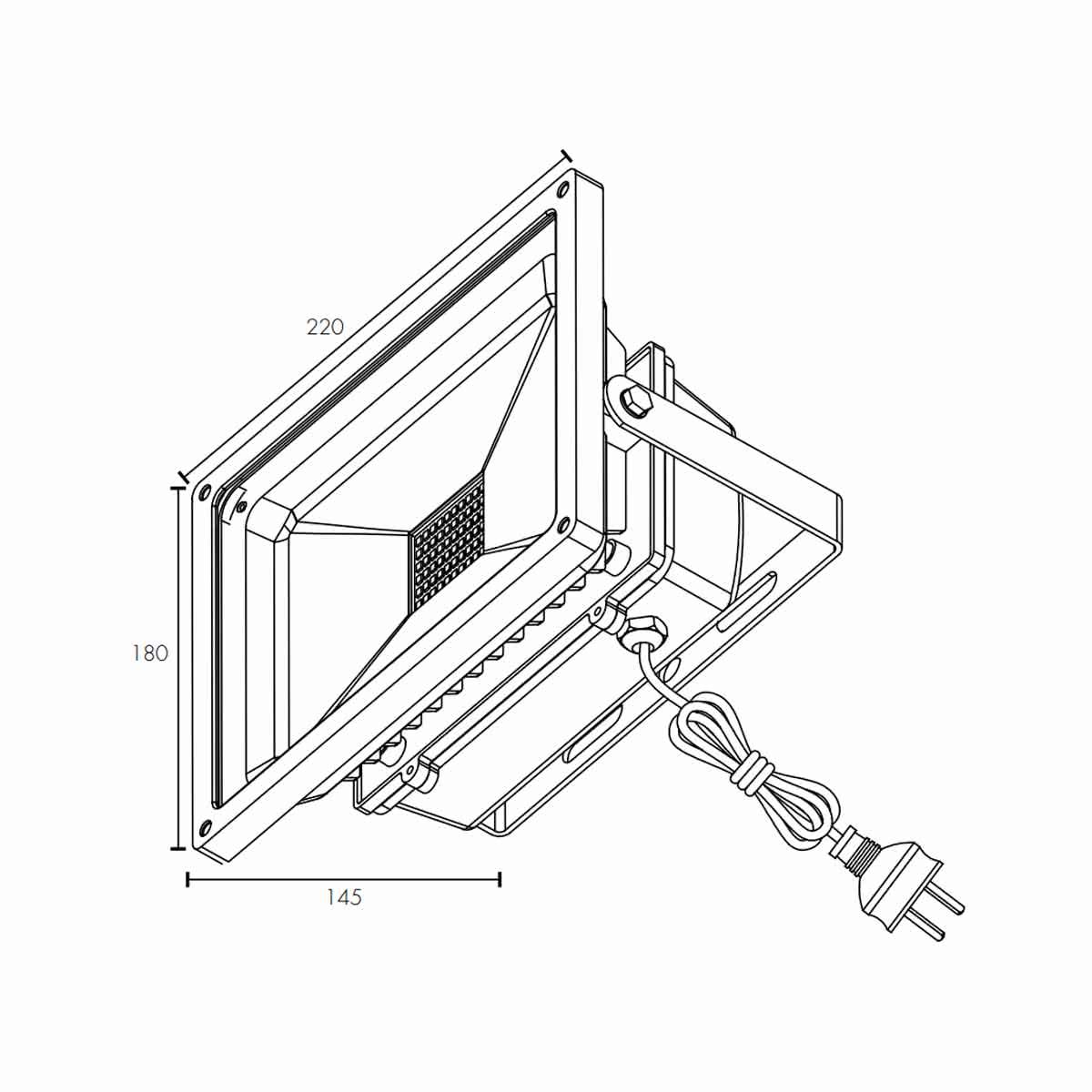 Avenger Floodlight 30W LED Adjustable Arm