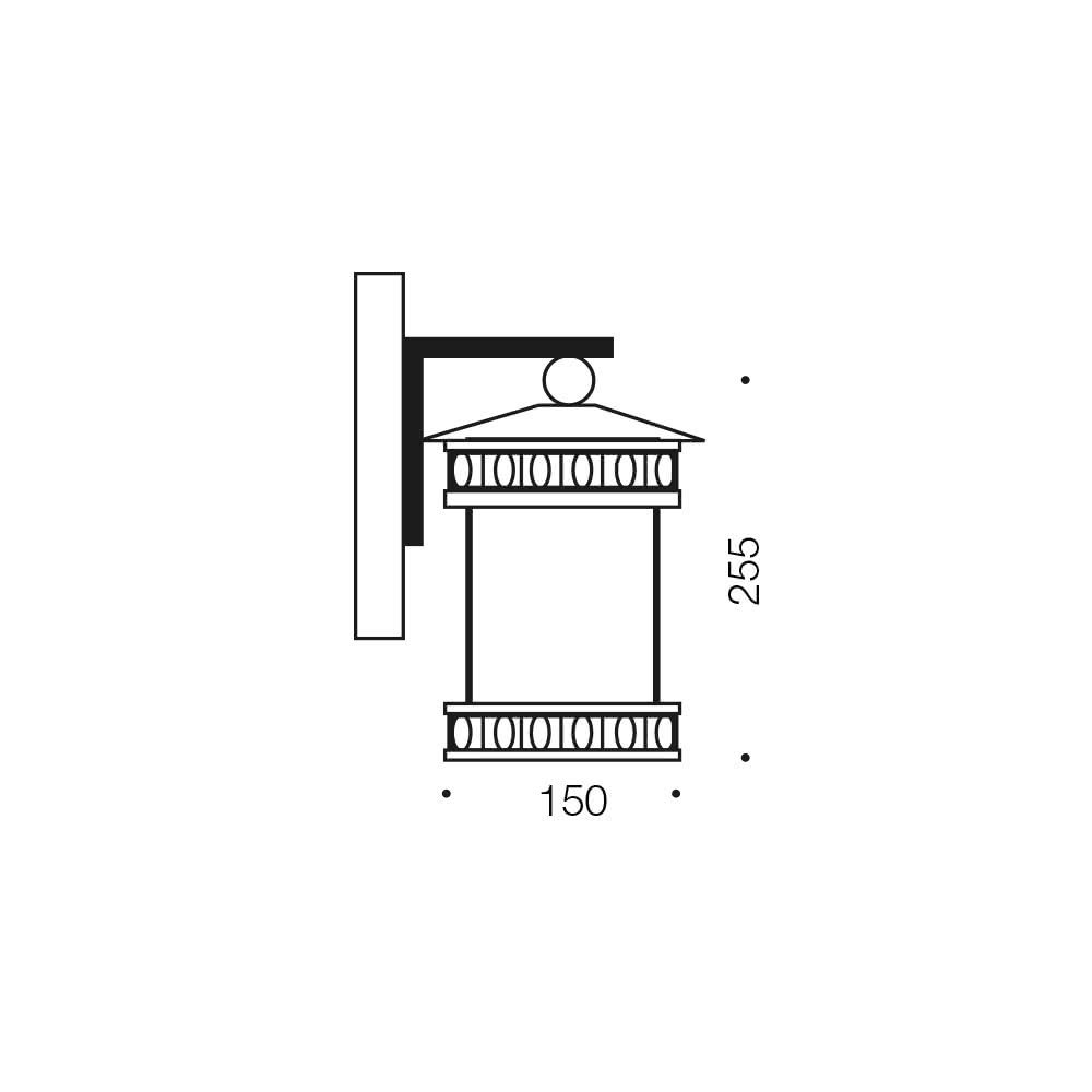 Avera Small Solid Brass Outdoor Wall Light - Modern Design