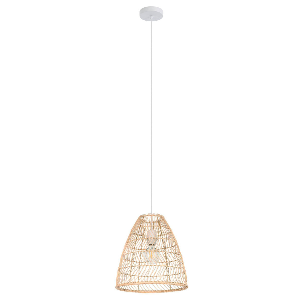 Ayesgarth Rattan/Cane Pendant Light with E27 Holder