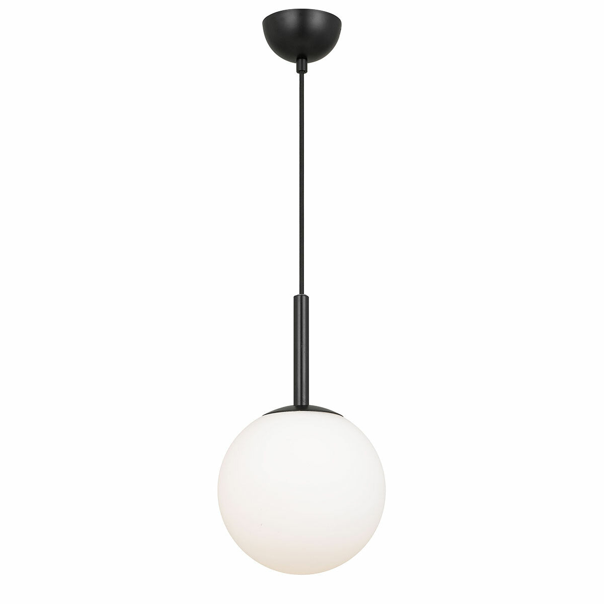 Bally Small Opal Sphere Pendant Light with Metal Finish