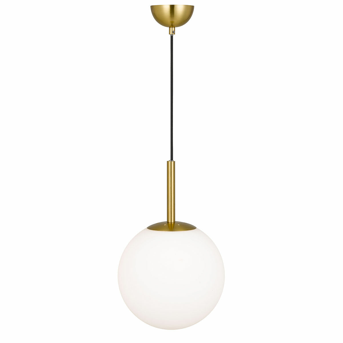 Bally Small Opal Sphere Pendant Light with Metal Finish