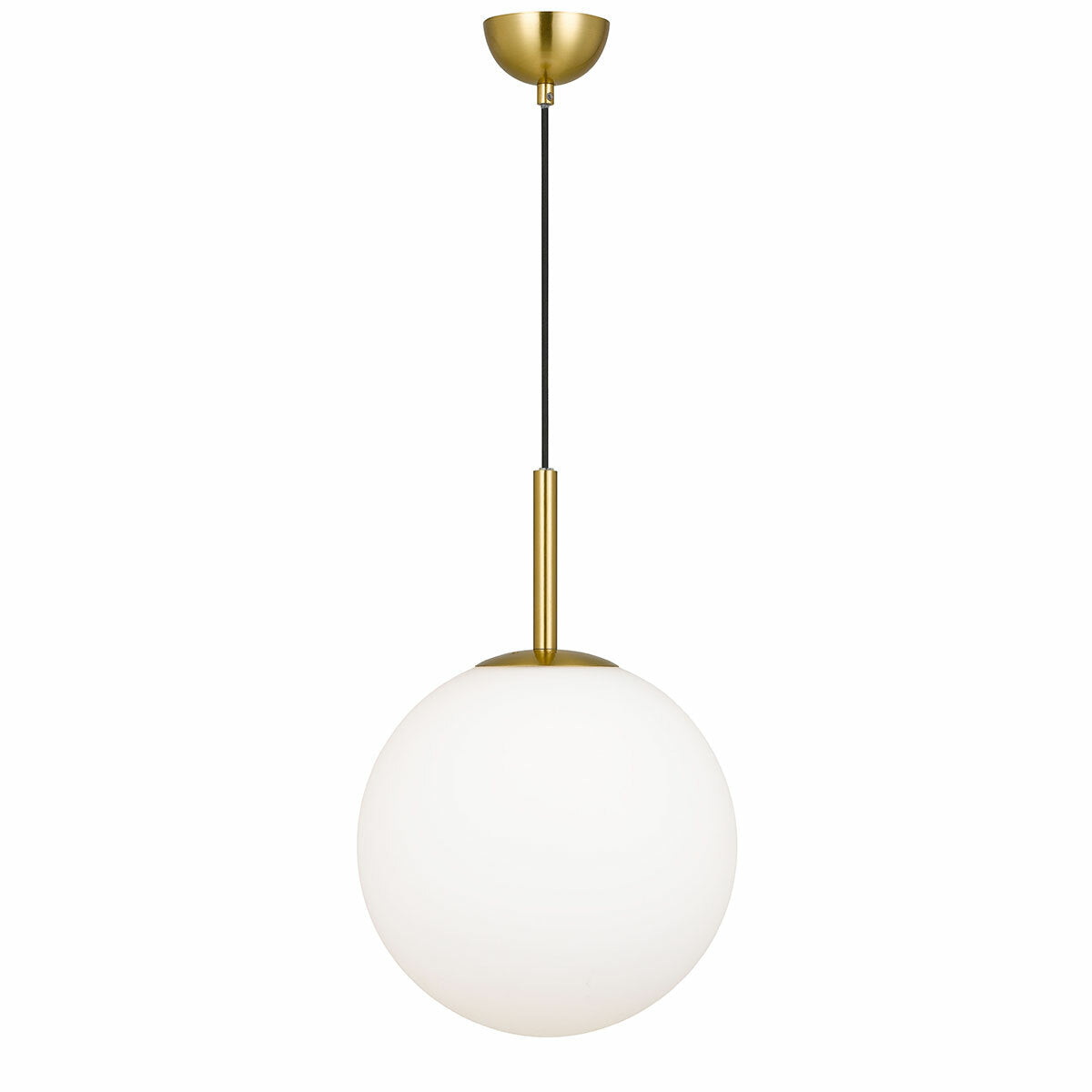Bally Small Opal Sphere Pendant Light with Metal Finish