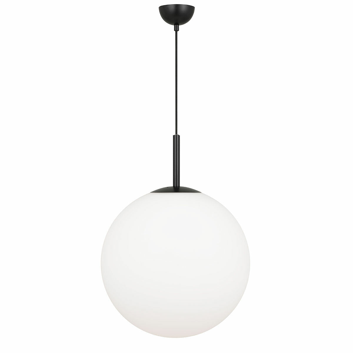 Bally Small Opal Sphere Pendant Light with Metal Finish