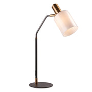 Balmoral Off White Glass & Aged Brass Desk Lamp