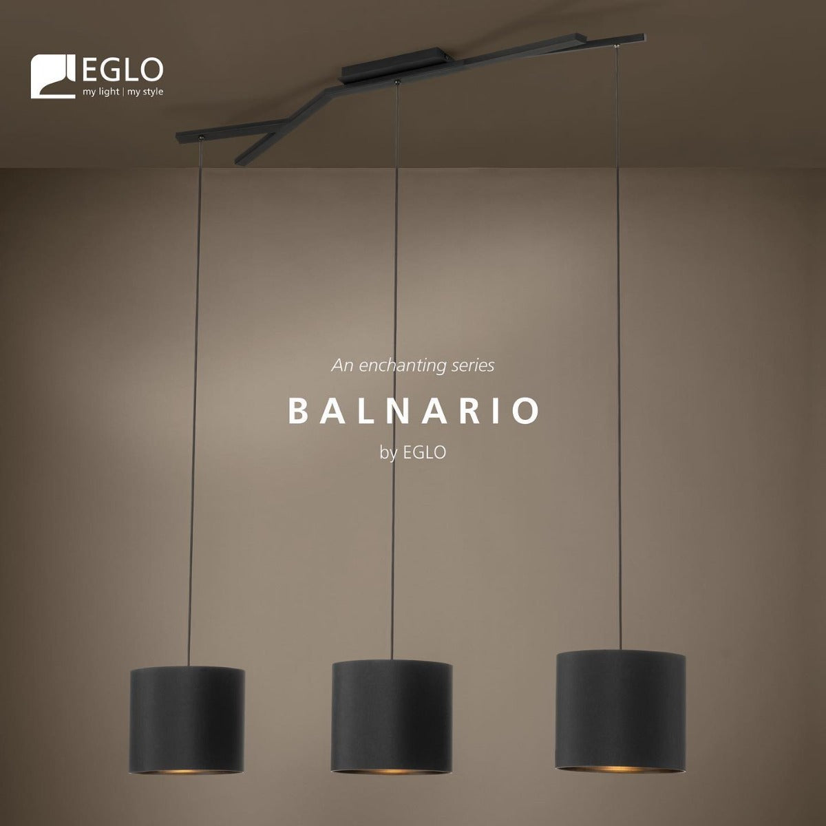 Balnario 3 Light Linear Pendant with Fabric Shade