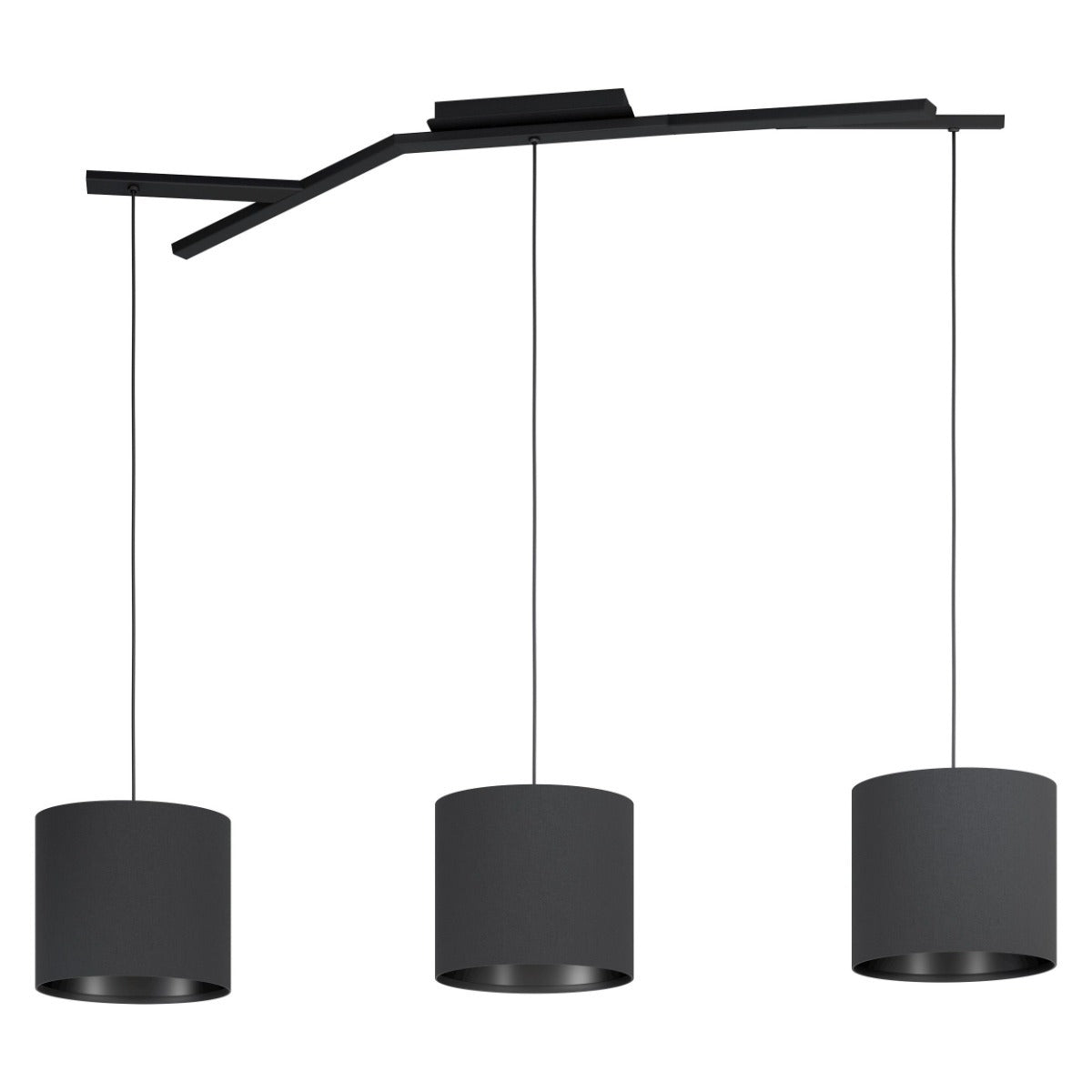 Balnario 3 Light Linear Pendant with Fabric Shade