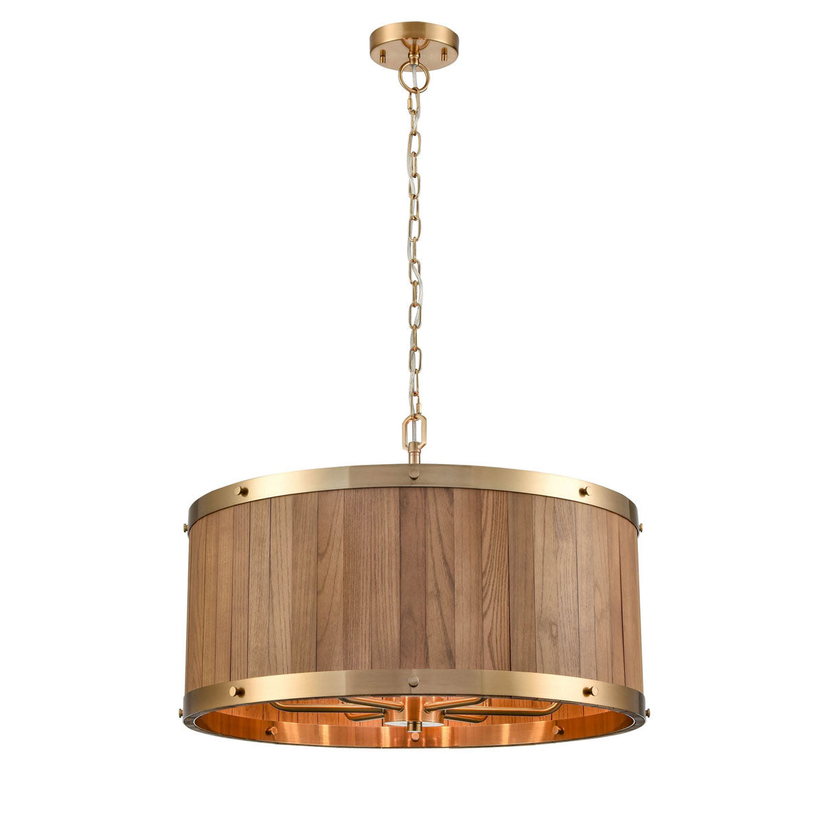 Barrique 6LT Interior Drum Wooden Pendant Light