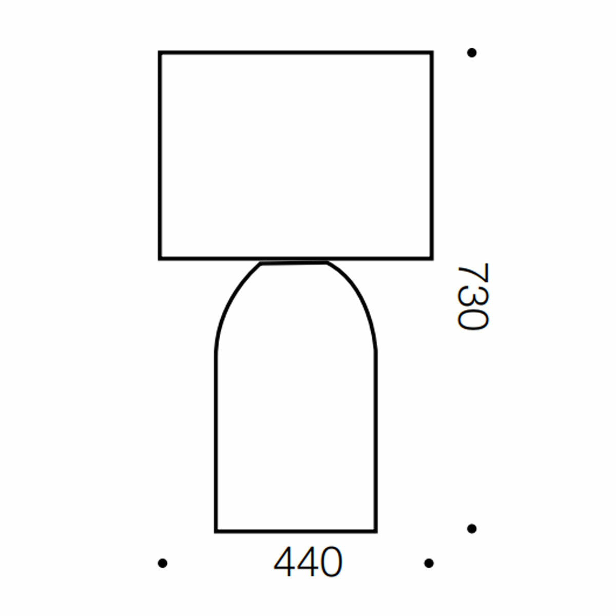 Bayz 40 Rattan Table Lamp with Fabric Shade