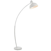 Beat Floor Lamp with Metal Base and Curved Arm