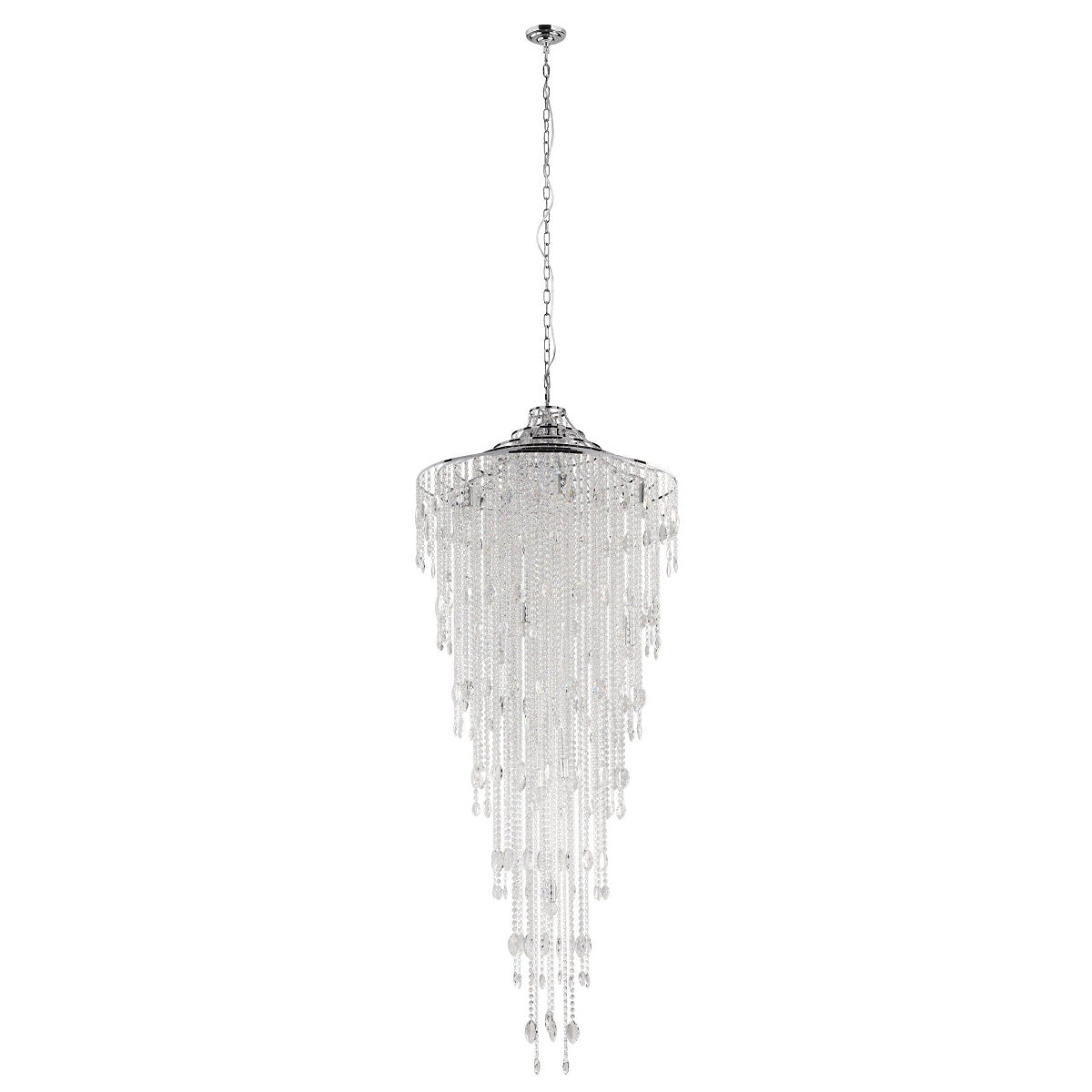 Beires 12 Light Crystal Pendant Light with Chrome Finish
