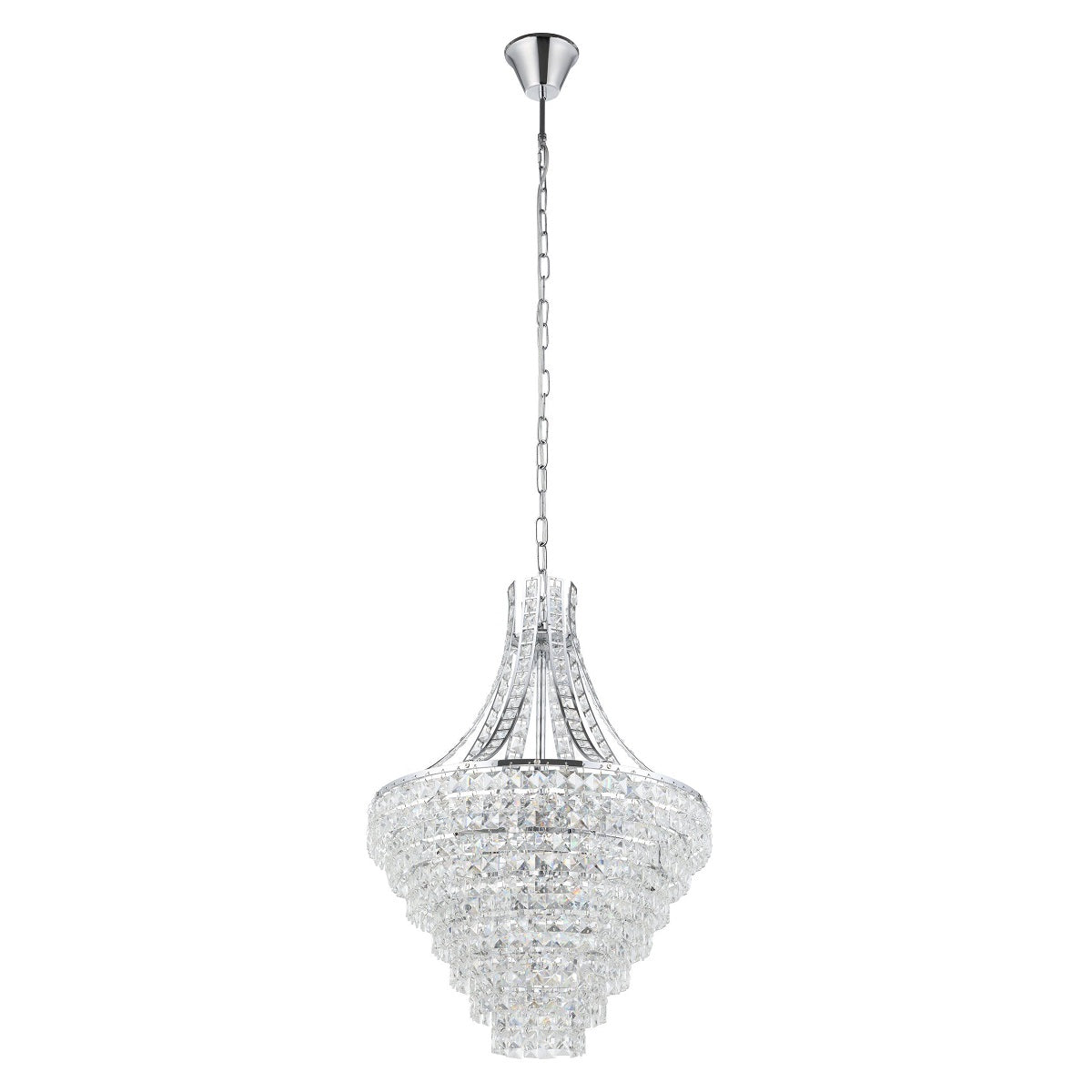 Beires 8 Light Crystal Pendant Light with Chrome Finish