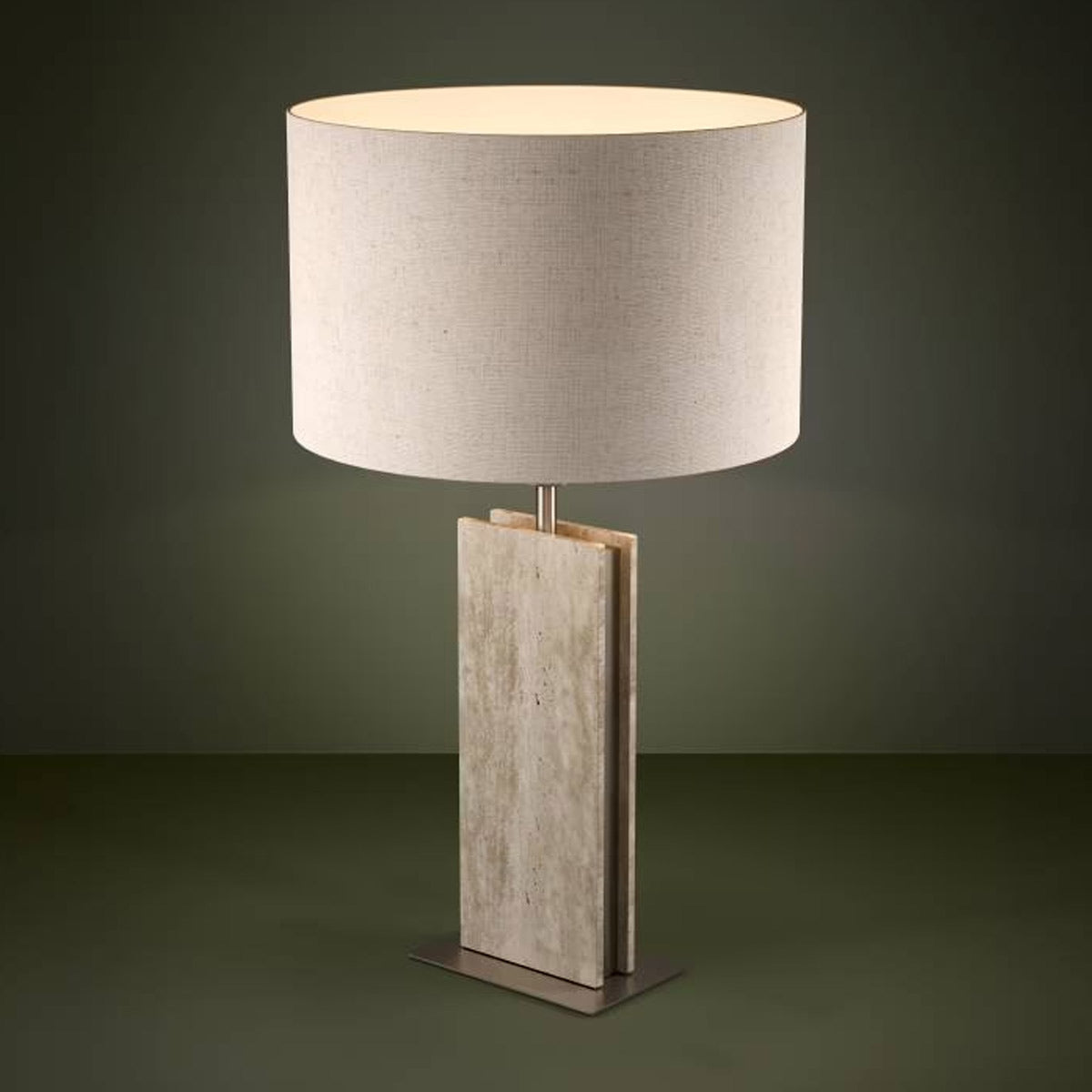 Belesar Table Lamp with Fabric Drum Shade