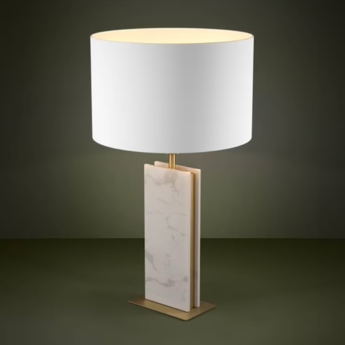 Belesar Table Lamp with Fabric Drum Shade