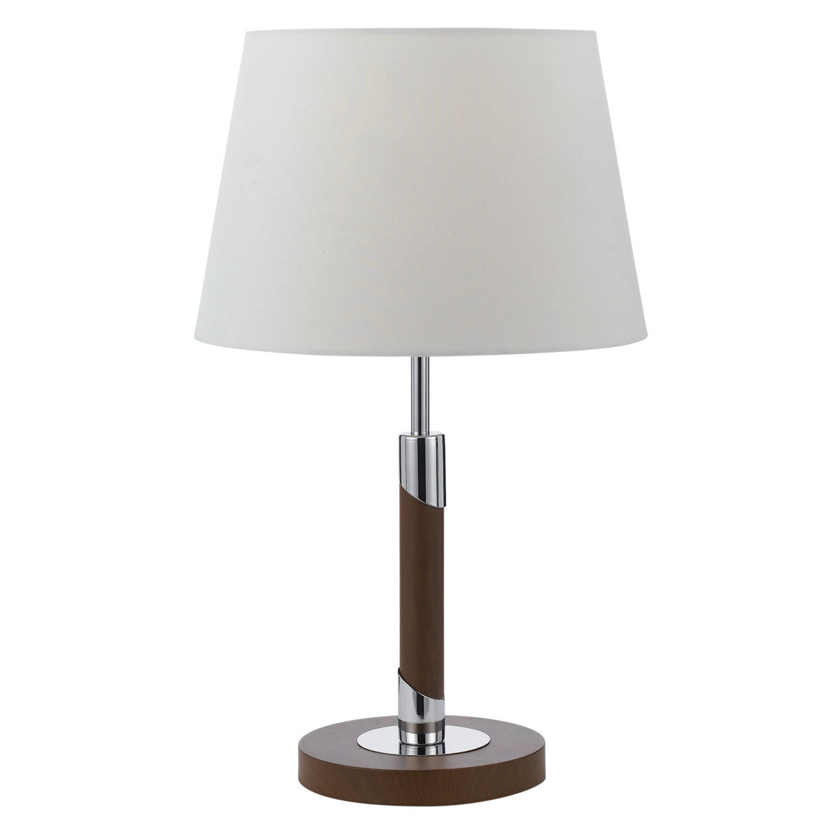 Belmore Table Lamp Contemporary Lighting with Chrome & Timber