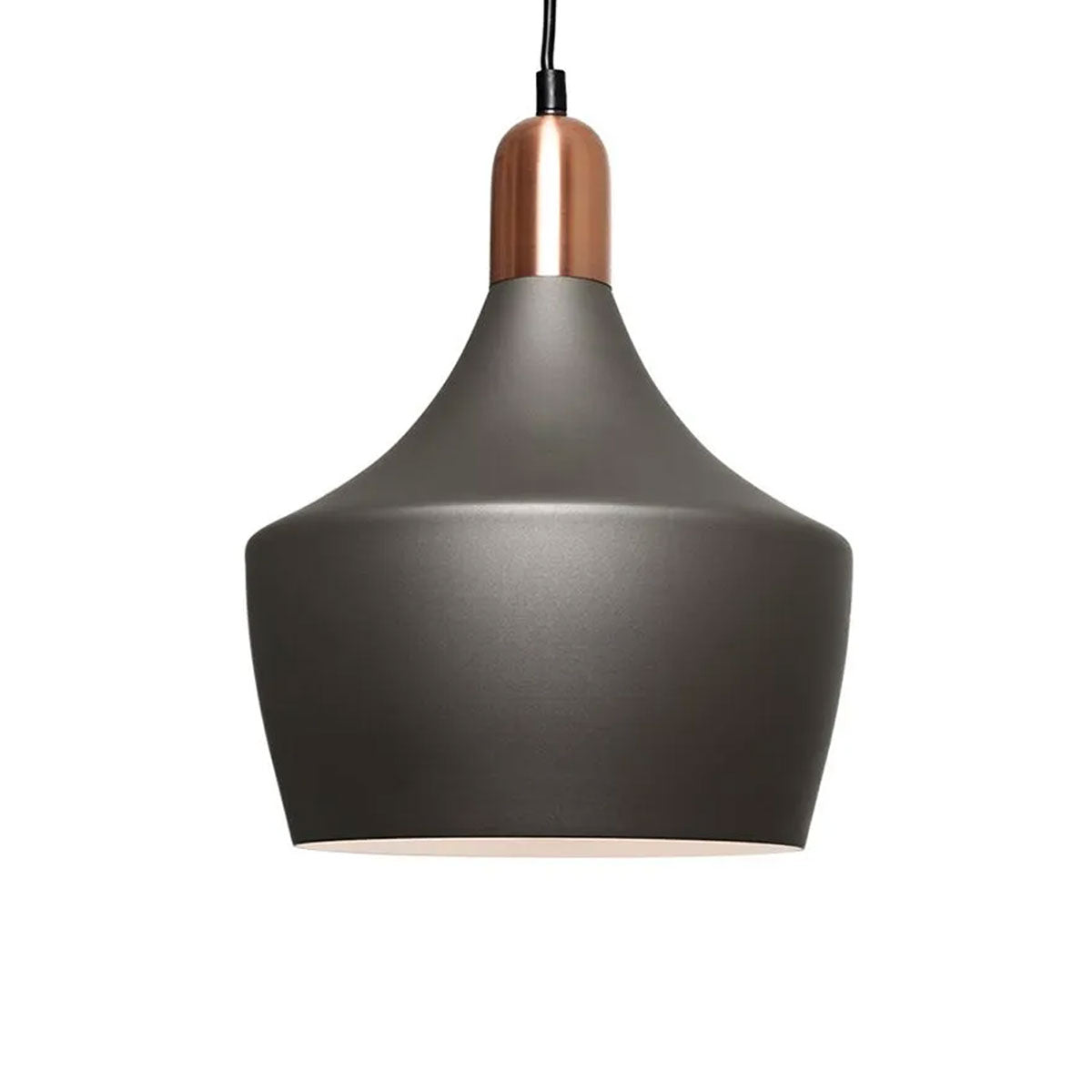 Bevo Charcoal Metal Angled Bell Pendant Light