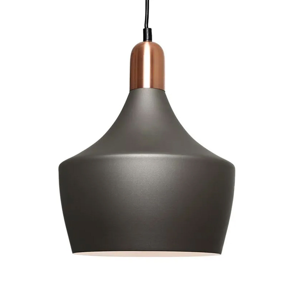 Bevo Charcoal Metal Angled Bell Pendant Light