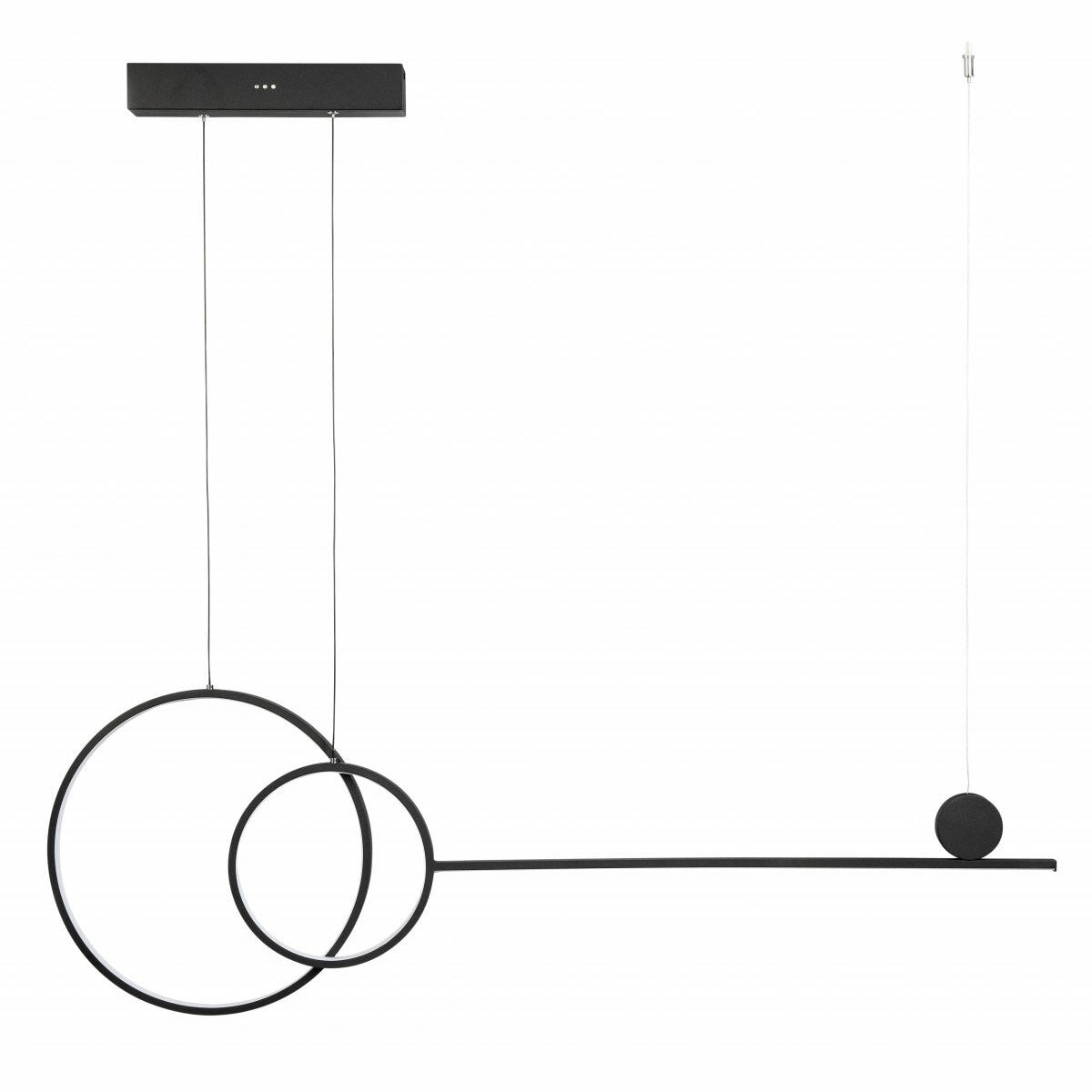 Bici Abstract Metal LED Circle Pendant Light