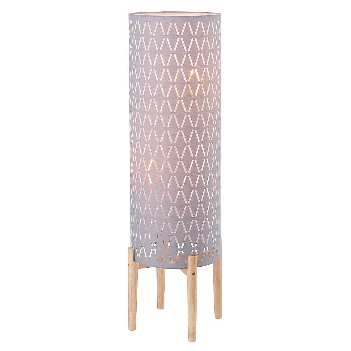 Billie Grey Linen & Timber Floor Lamp