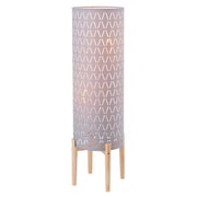 Billie Grey Linen & Timber Floor Lamp