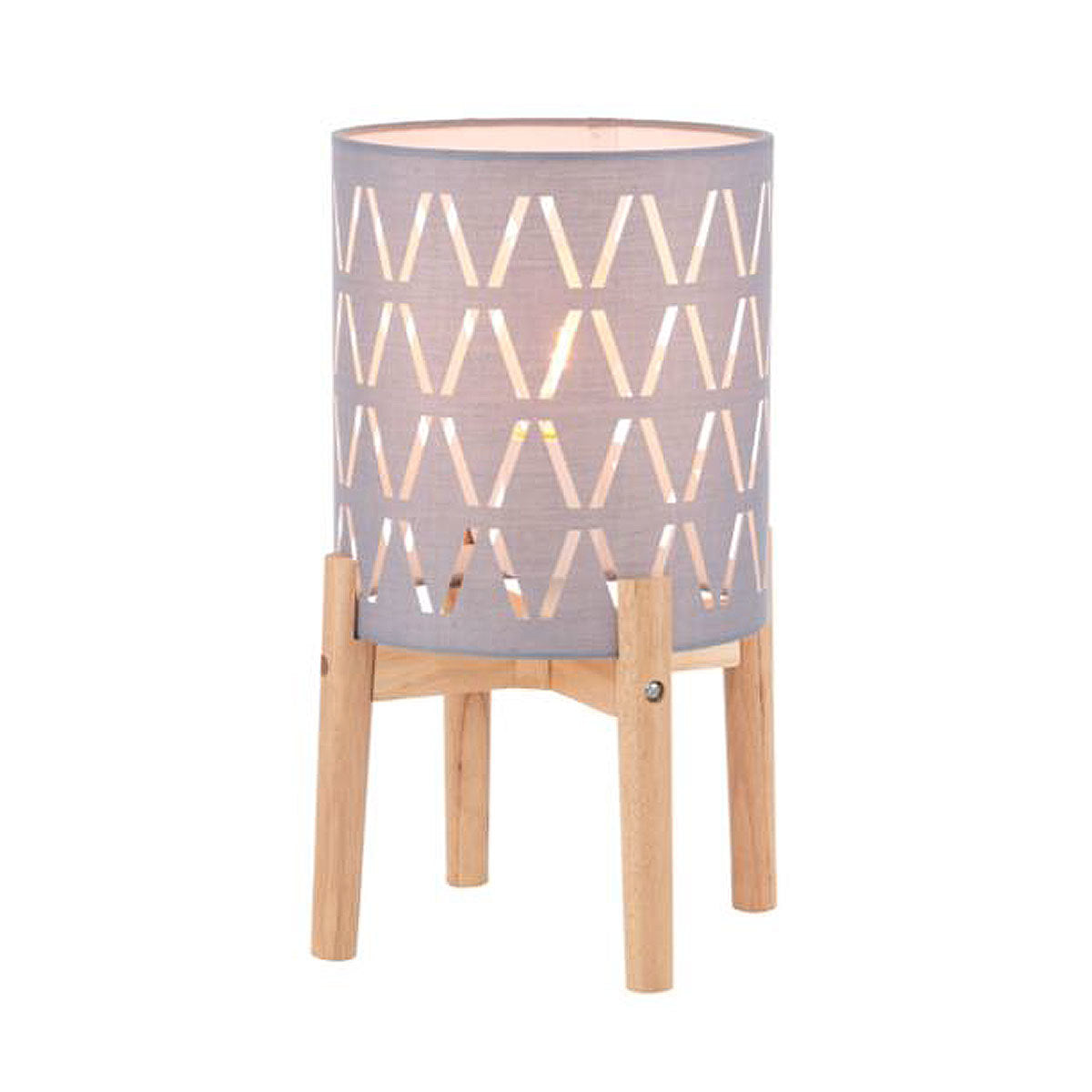 Billie Grey Linen & Timber Table Lamp