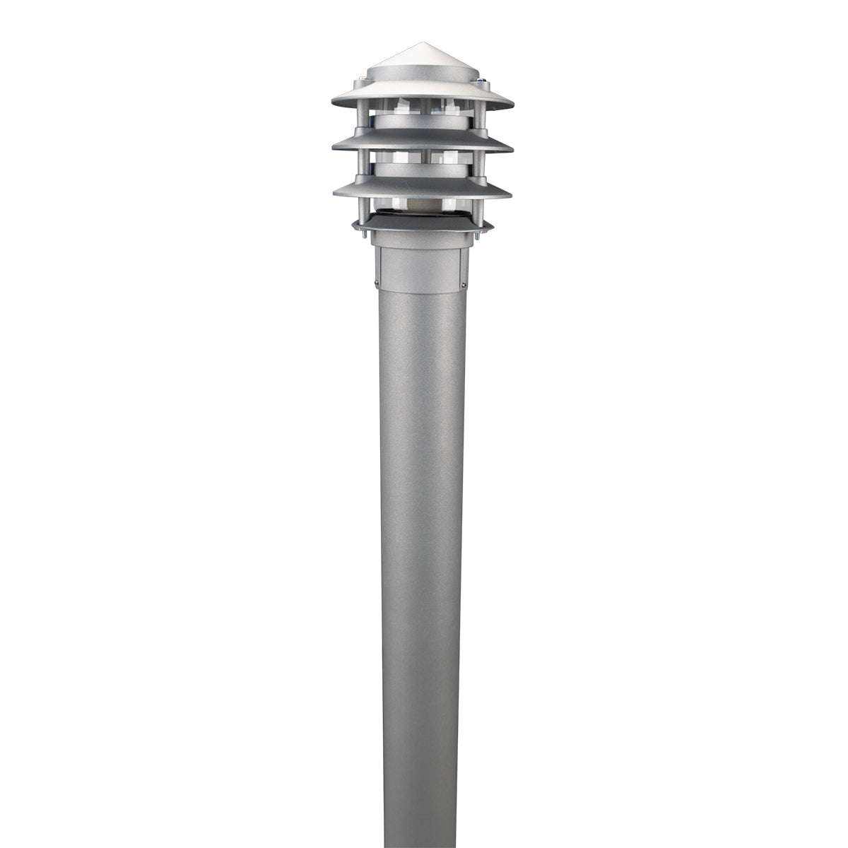 BL-100 3 Tier Bollard Head with 1 Meter 76mm Aluminium Post
