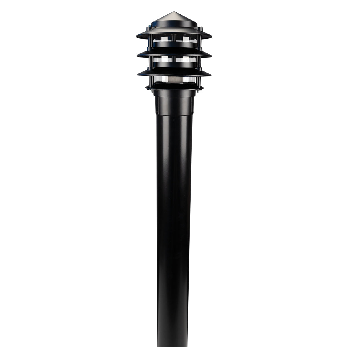BL-100 3 Tier Bollard Head with 1 Meter 76mm Aluminium Post
