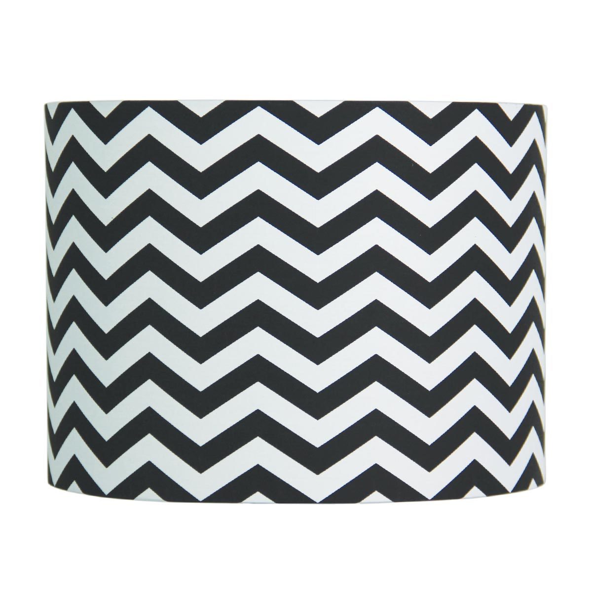 Black & White Chevron Drum Lamp Shade 30cm