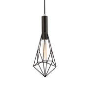 Blackband Angled Iron Cage Pendant Light