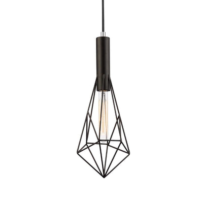 Blackband Angled Iron Cage Pendant Light