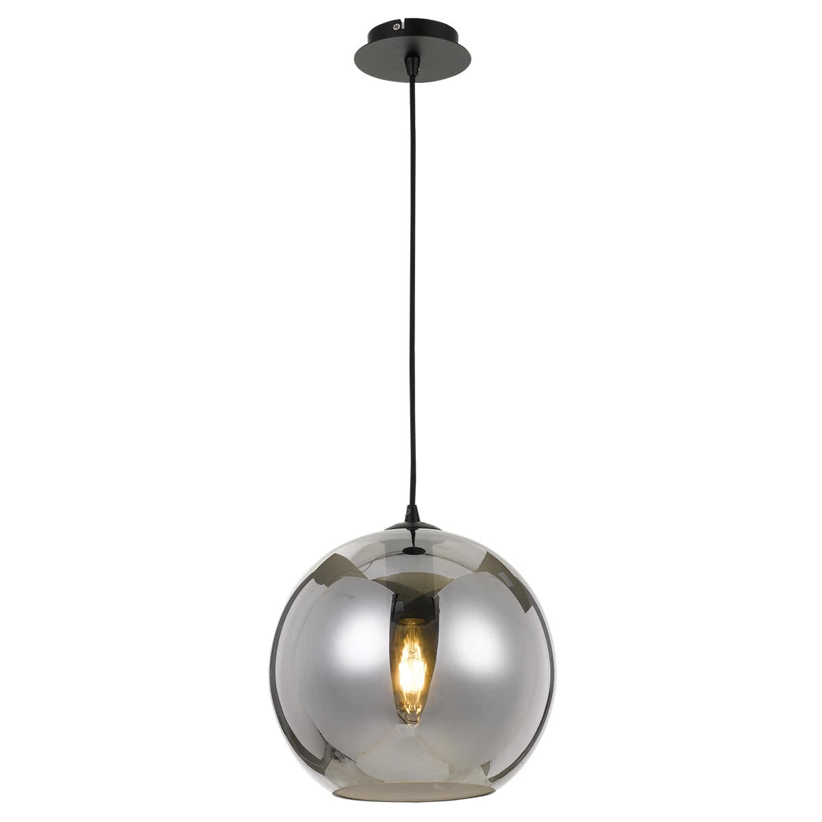 Bondi Pendant Light with Black Smoked Glass