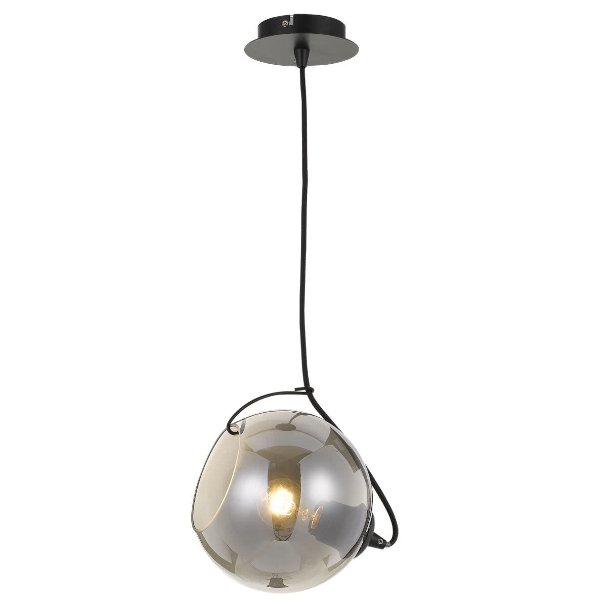 Bondi Pendant Light with Black Smoked Glass