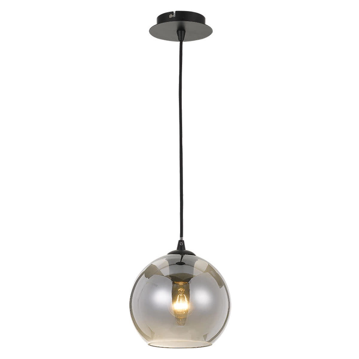 Bondi Pendant Light with Black Smoked Glass