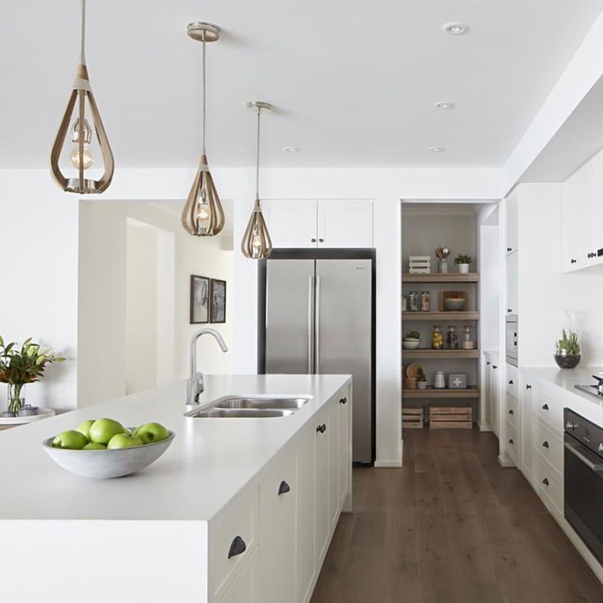 Bonito Small Taupe Wood Tear Drop Pendant Light