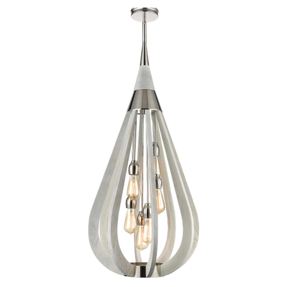 Bonito Large Wood Tear Drop Pendant Light