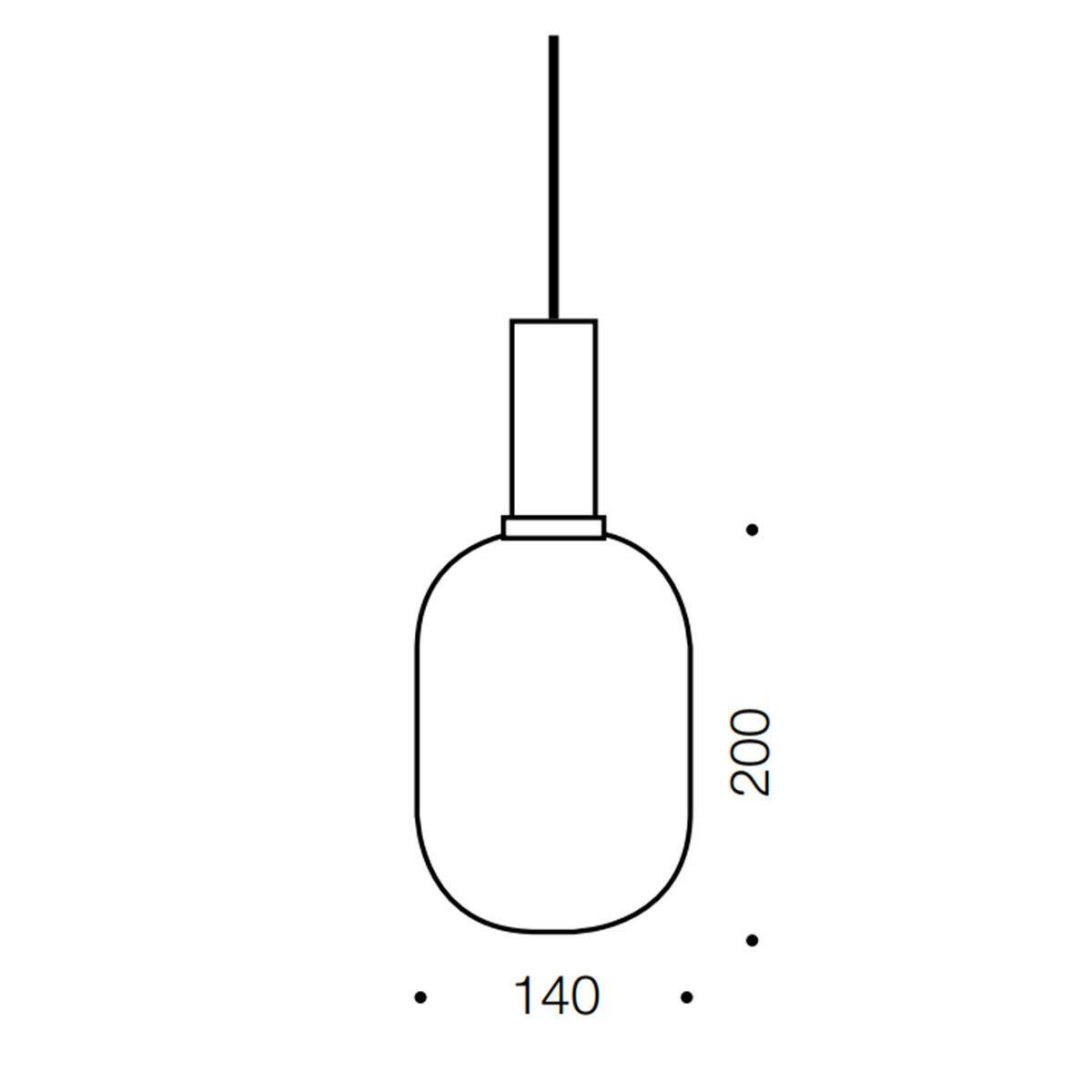 Bonura 14 Pendant Light with Ribbed Glass