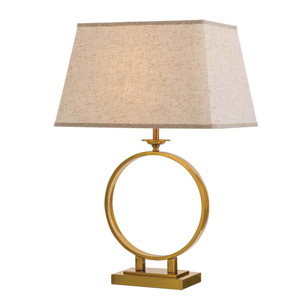 Brena Table Lamp with Antique Gold Frame and Cream Shade