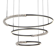Brera 3 Tier Round Pendant Light with Crystal Accents