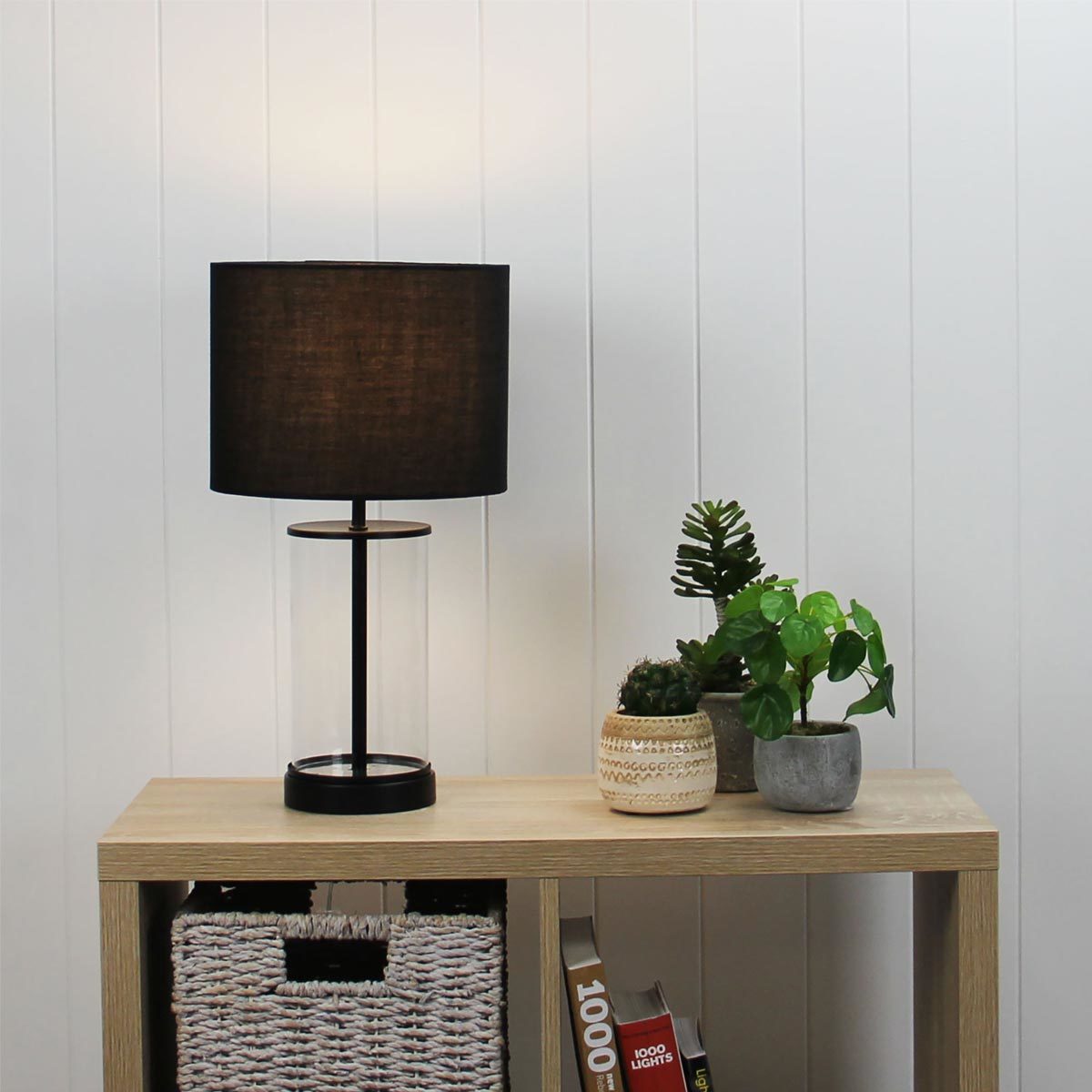 Britt Black Glass Table Lamp