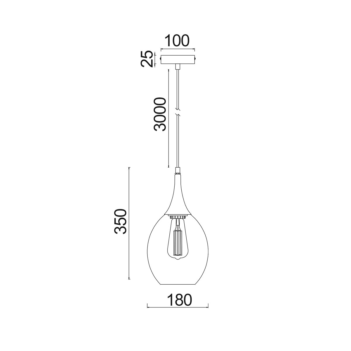 Brote Wine Glass Shape Pendant Light