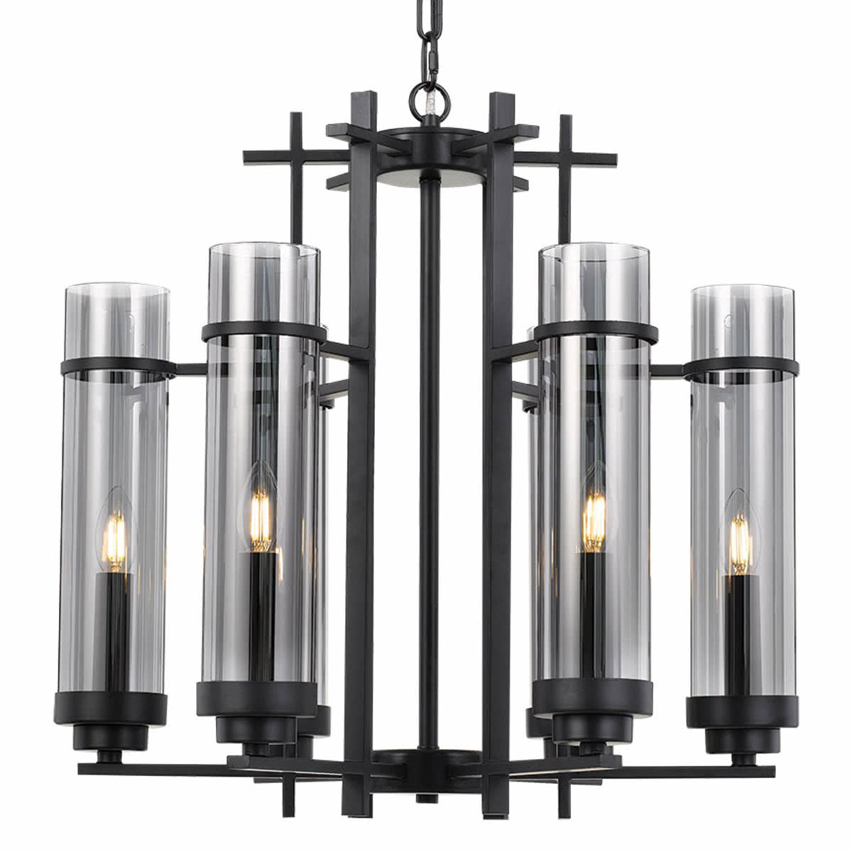 Burgess 6 Light Chandelier with Adjustable Height