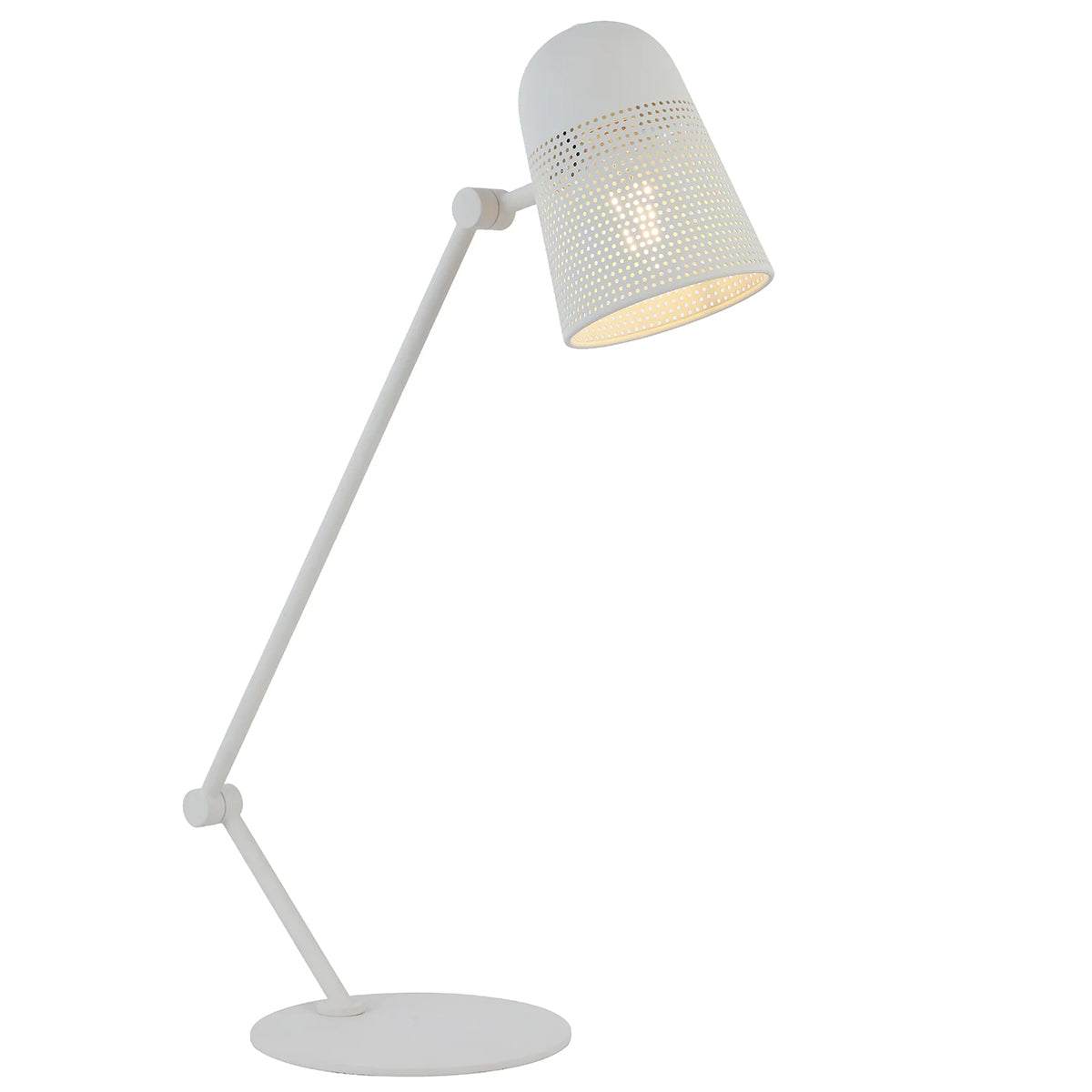 Cadena Adjustable Table and Floor Lamp with Micro Perforated Shade