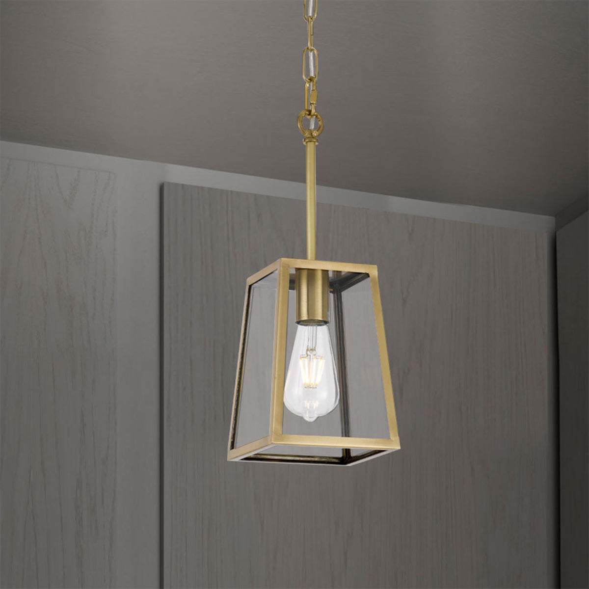Cantena Outdoor Pendant Light with Solid Brass Frame