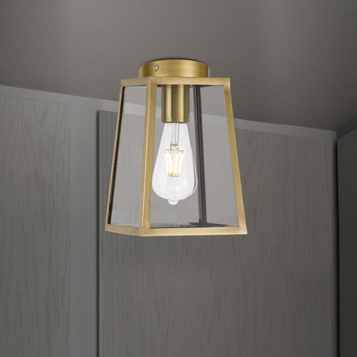 Cantena Outdoor Pendant Light with Solid Brass Frame