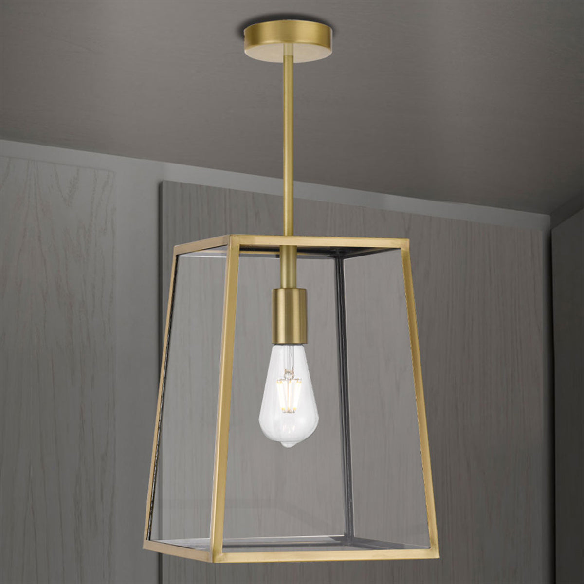 Cantena Outdoor Pendant Light with Solid Brass Frame
