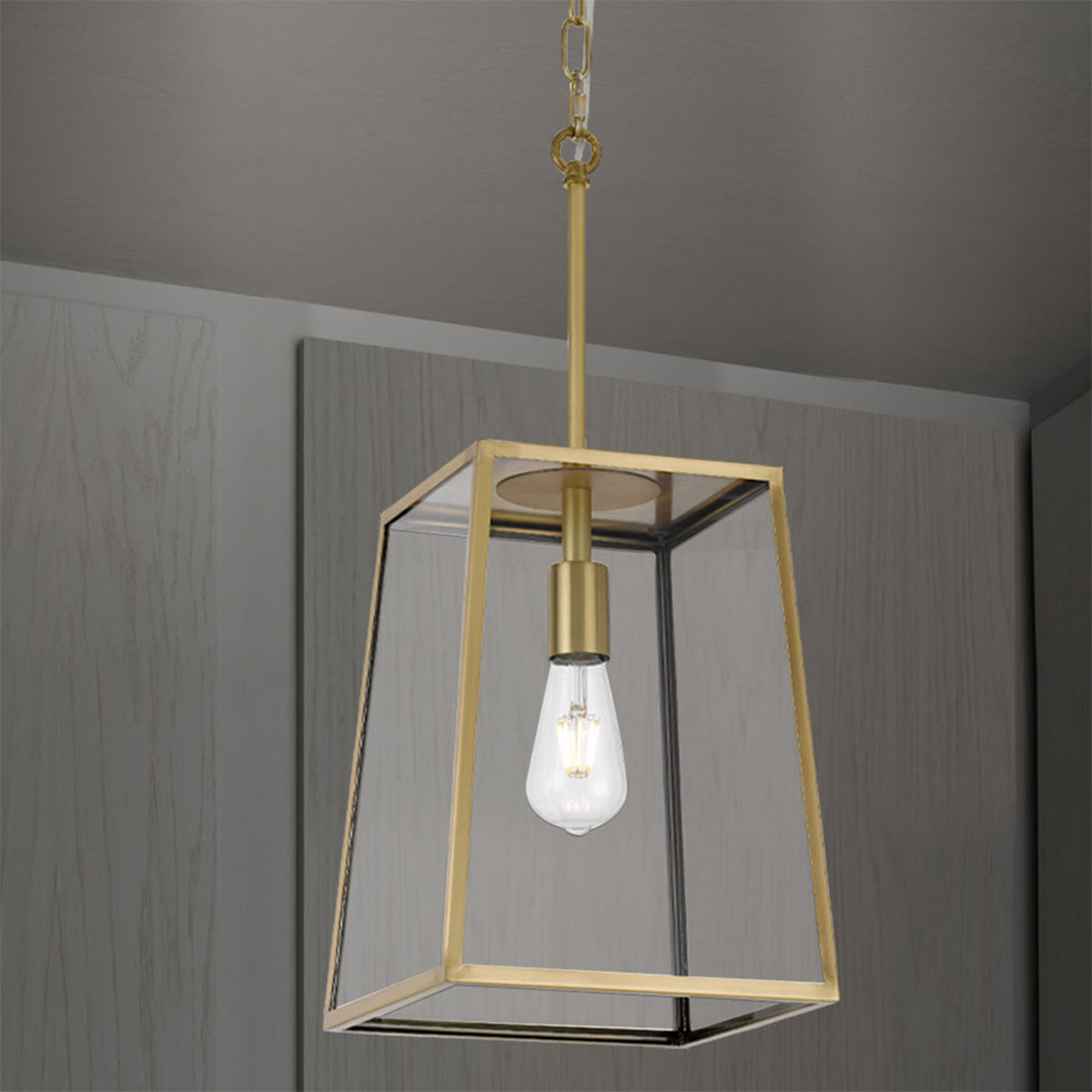 Cantena Outdoor Pendant Light with Solid Brass Frame