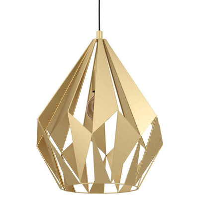 Carlton Medium Pendant Light with Matt Brass Finish