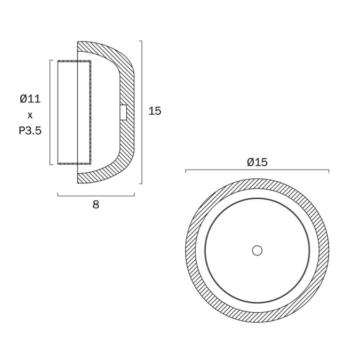 Casar Circular Travertine Wall Light with LED
