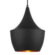 Caviar Angled Bell Pendant Light - Black